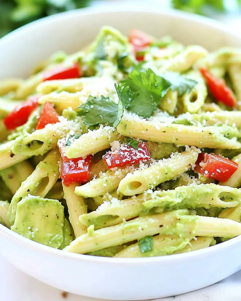 Avocado Goat Cheese Pasta