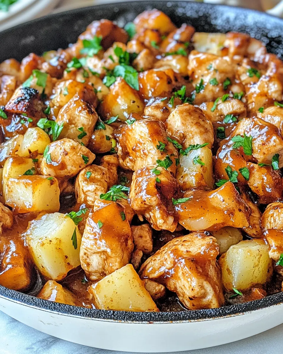 BBQ Chicken and Potato Skillet