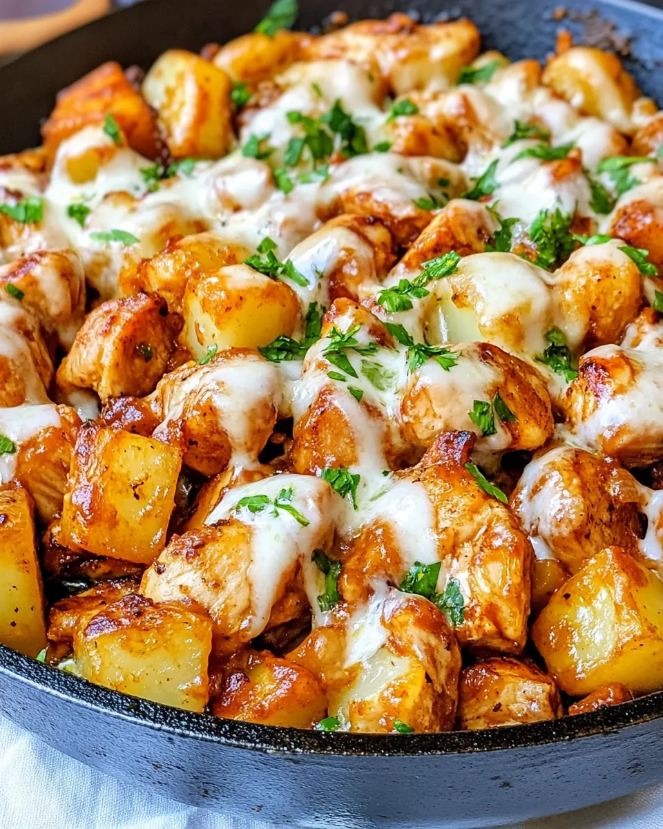 BBQ Chicken and Potato Skillet