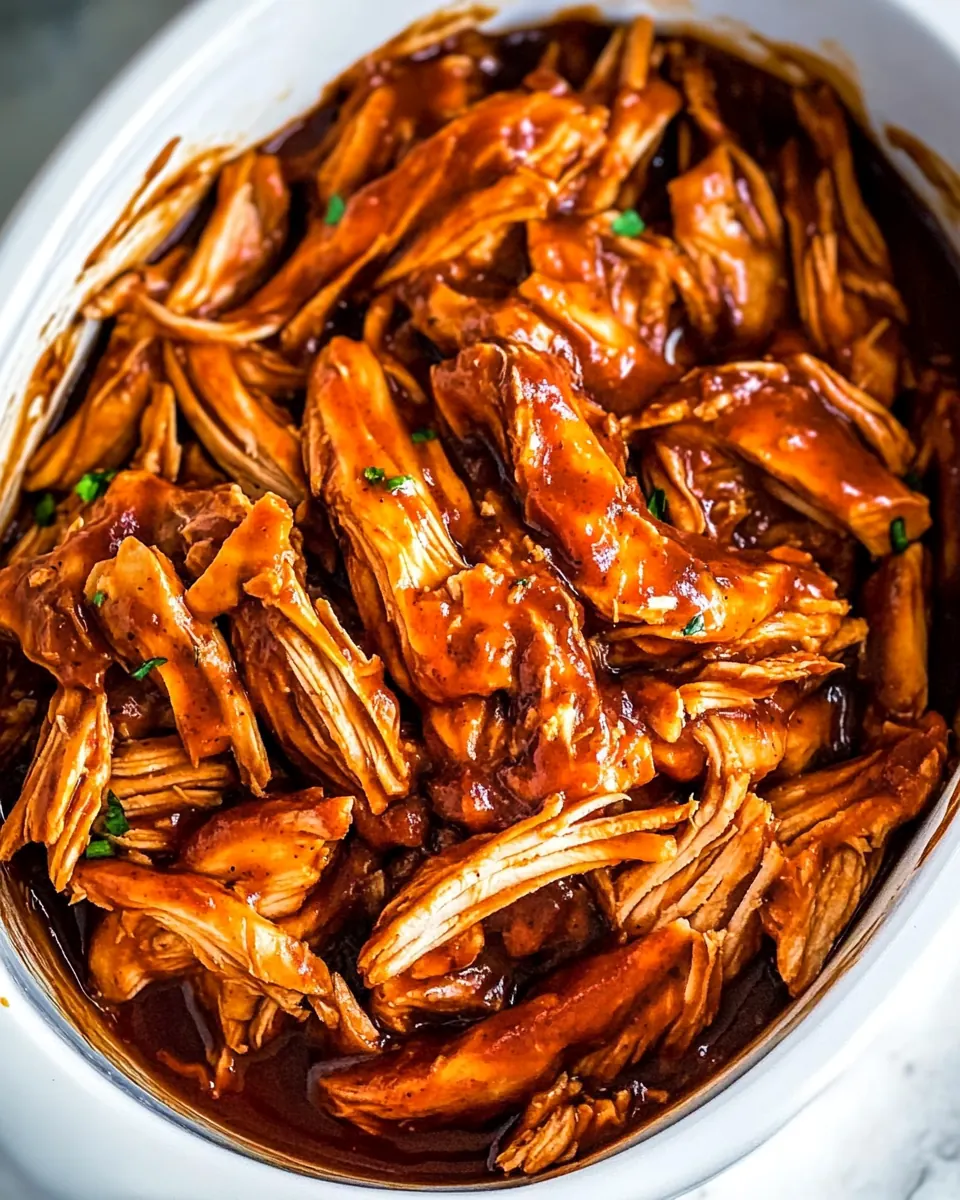 BBQ Crockpot Pulled Chicken