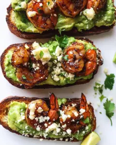 BBQ Shrimp and Lime Avocado Toast