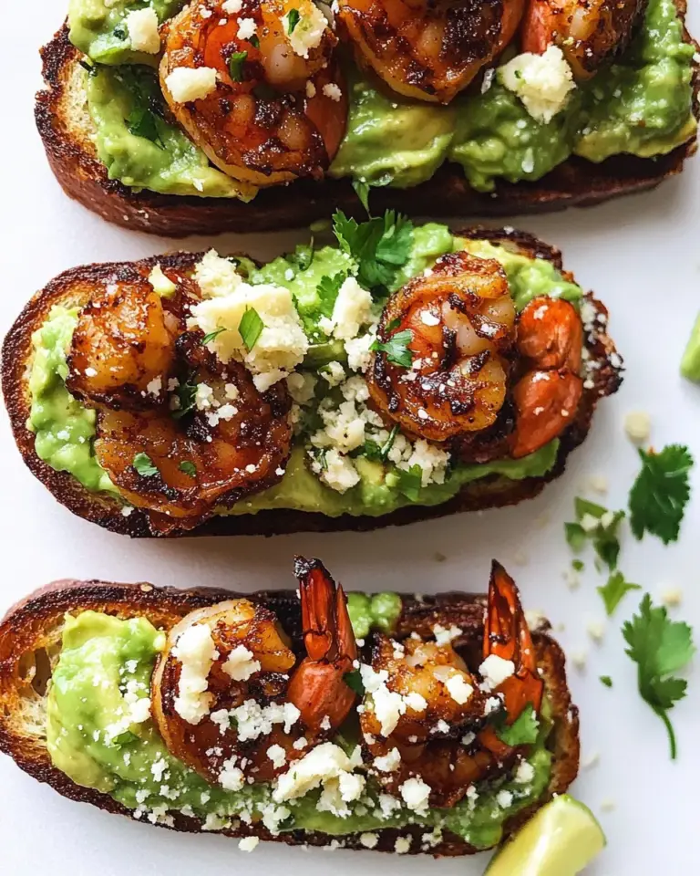 BBQ Shrimp and Lime Avocado Toast