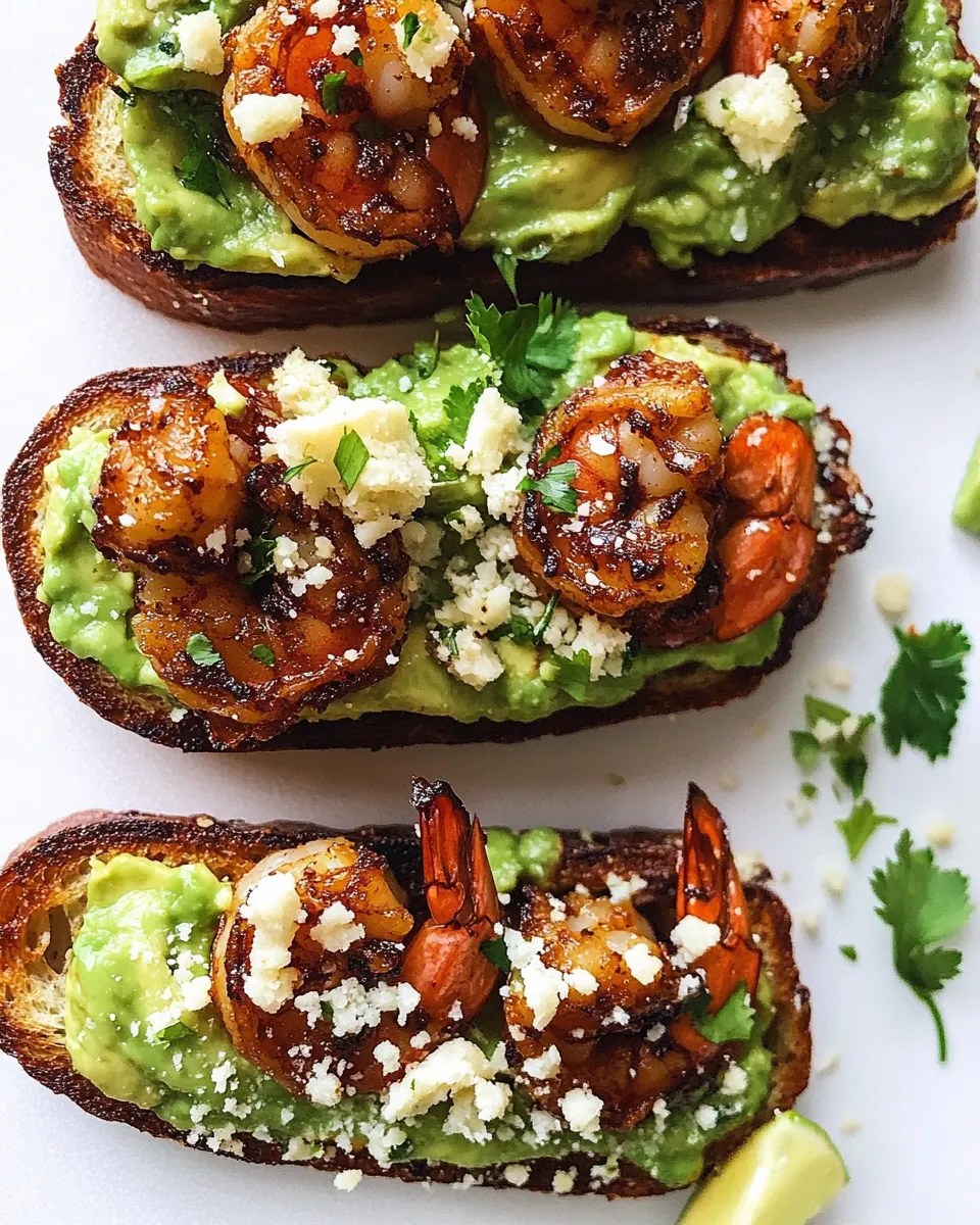 BBQ Shrimp and Lime Avocado Toast