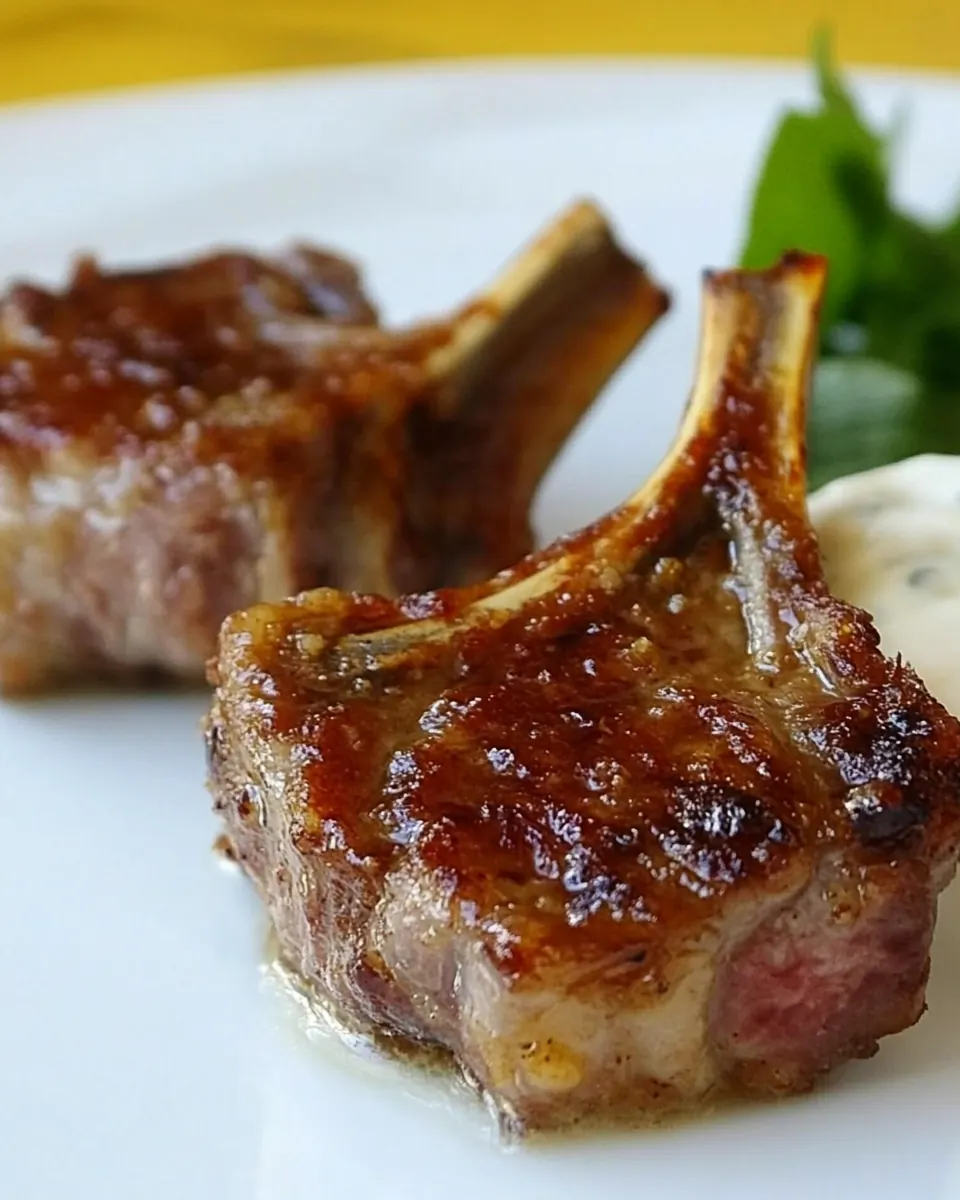 Baby Lamb Chops with Yogurt Mint Sauce