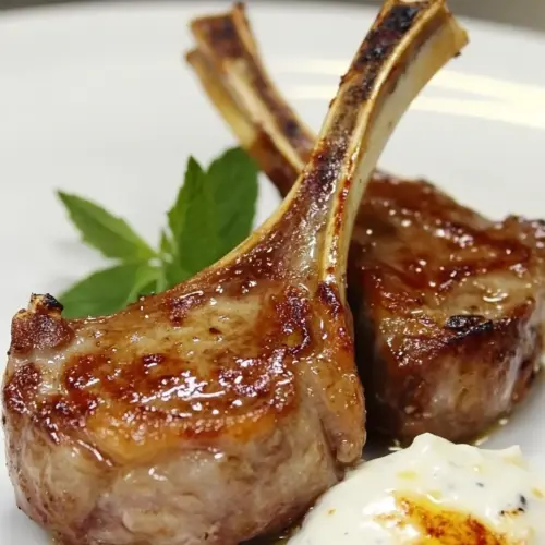 Baby Lamb Chops with Yogurt Mint Sauce