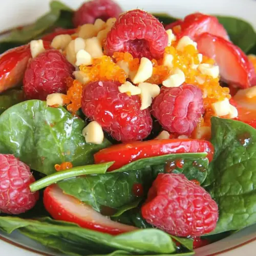 Baby Spinach and Raspberry Salad