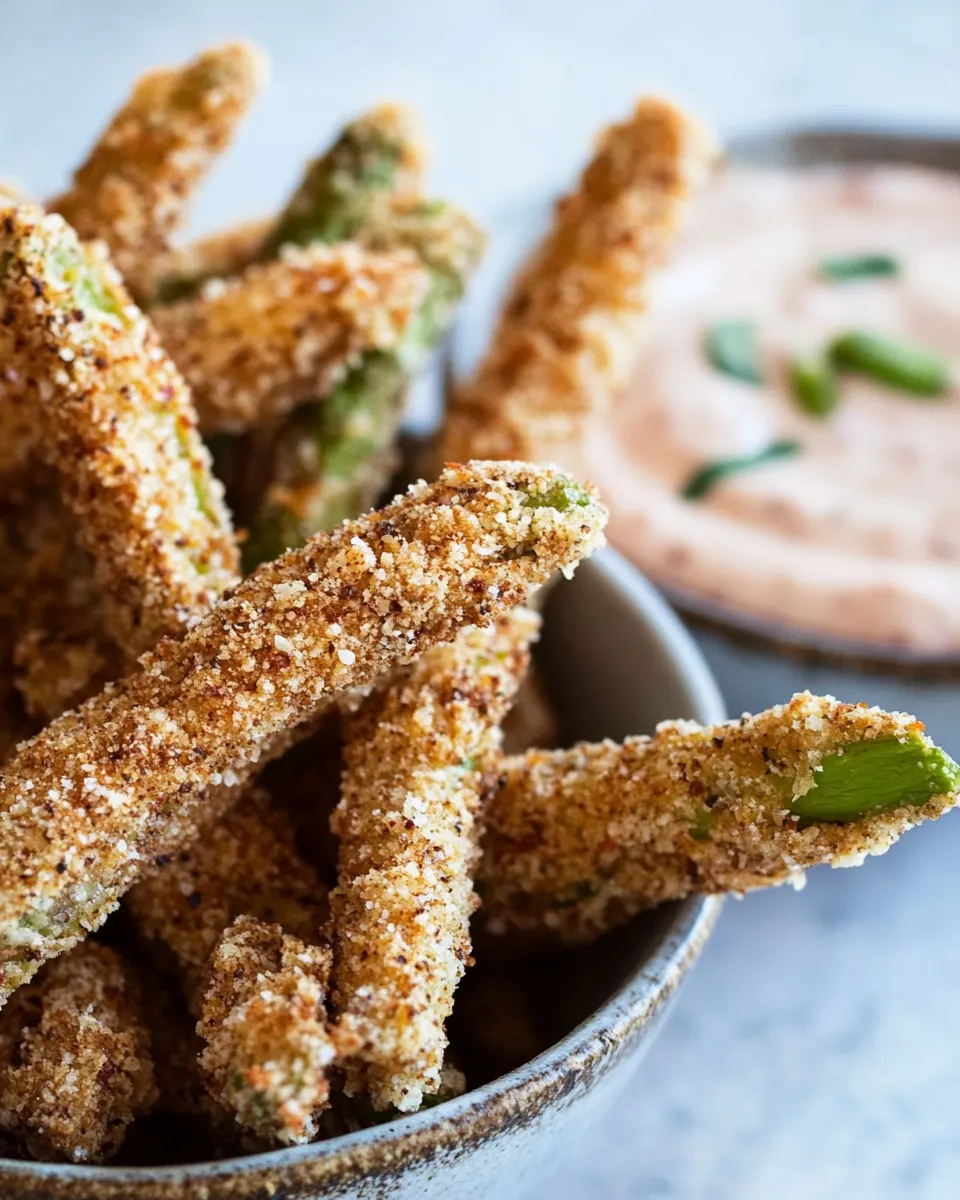Baked Asparagus Fries with Creamy Chipotle Dip