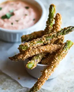 Baked Asparagus Fries with Creamy Chipotle Dip
