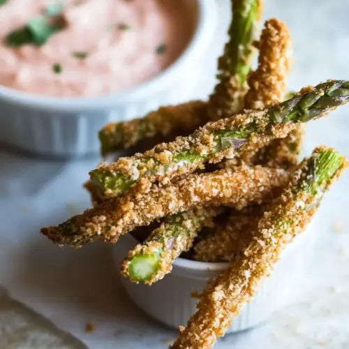 Baked Asparagus Fries with Creamy Chipotle Dip