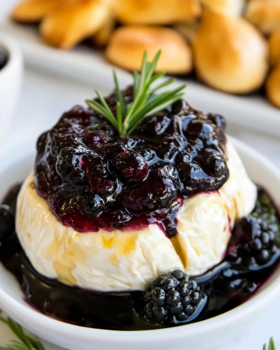 Baked Brie with Blackberry Compote