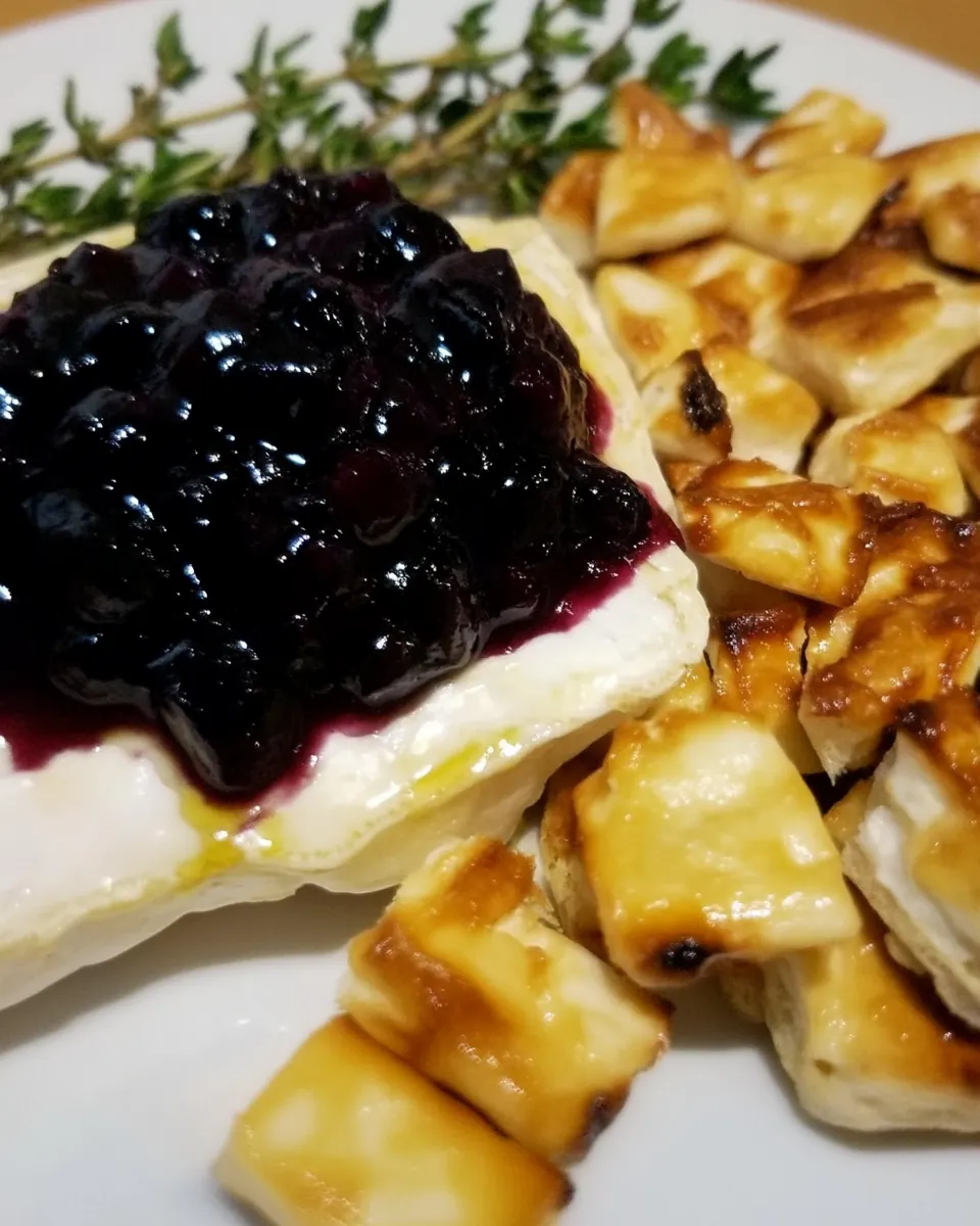 Baked Brie with Blackberry Compote