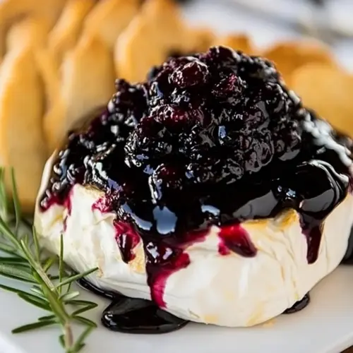 Baked Brie with Blackberry Compote
