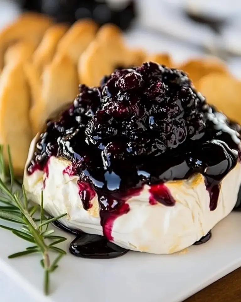 Baked Brie with Blackberry Compote
