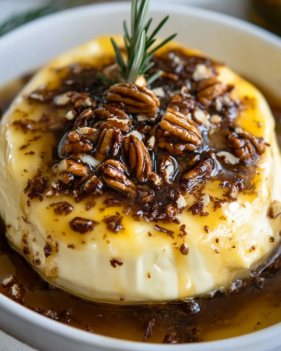 Baked Brie with Praline Sauce