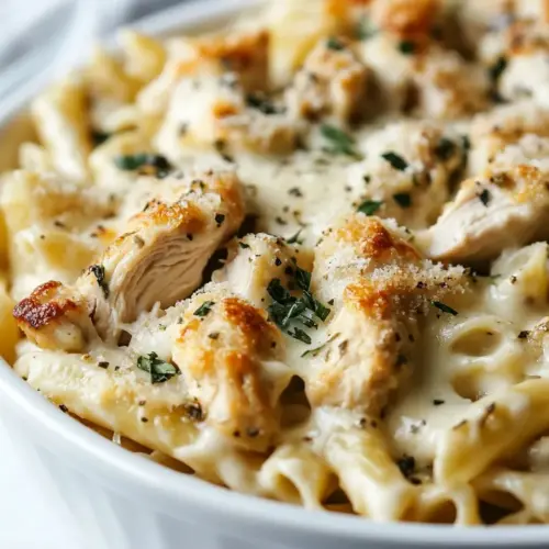 Baked Chicken Alfredo Pasta