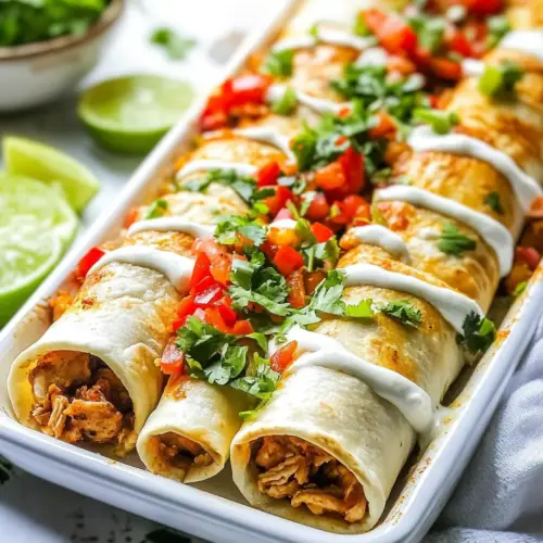Baked Chicken Fajita Taquitos