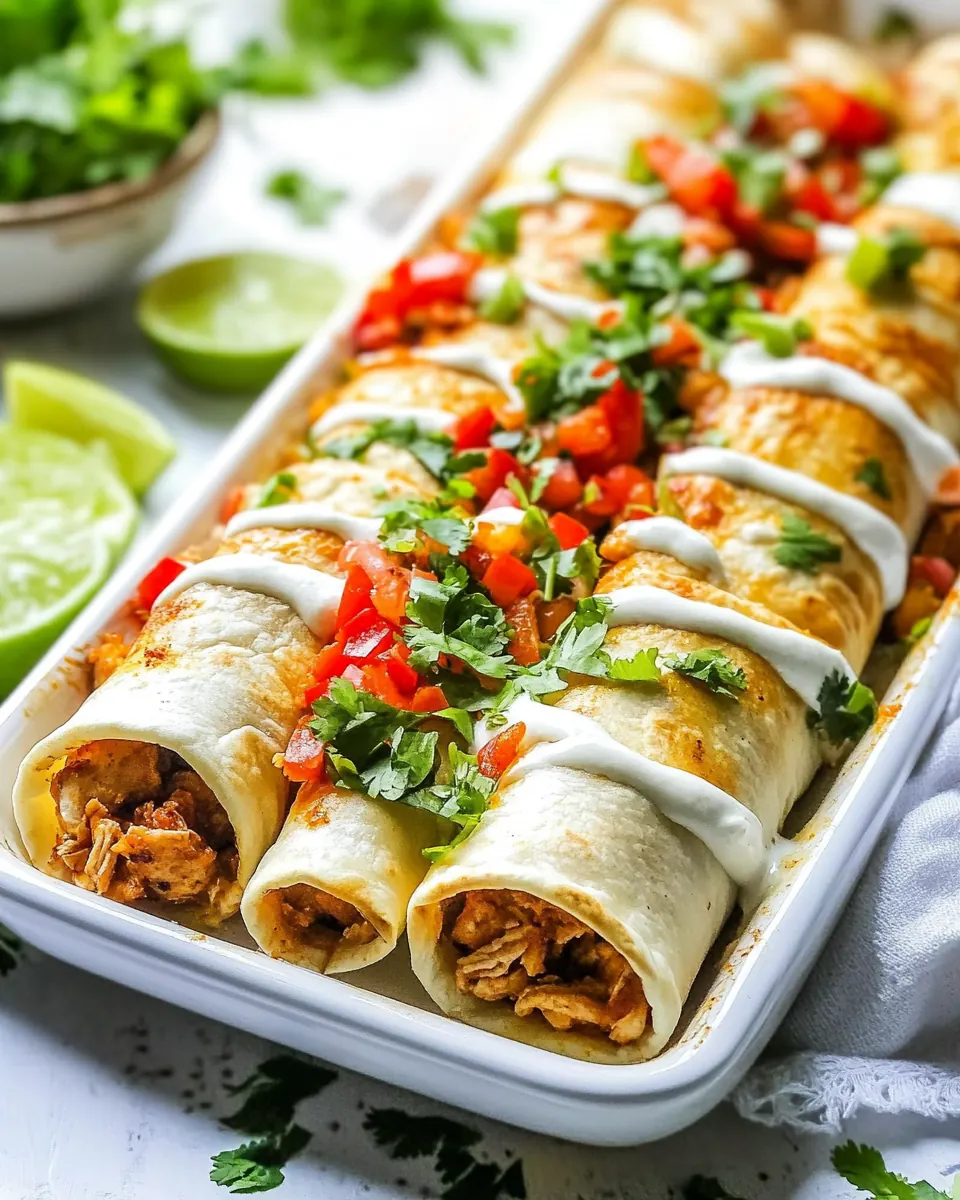 Baked Chicken Fajita Taquitos