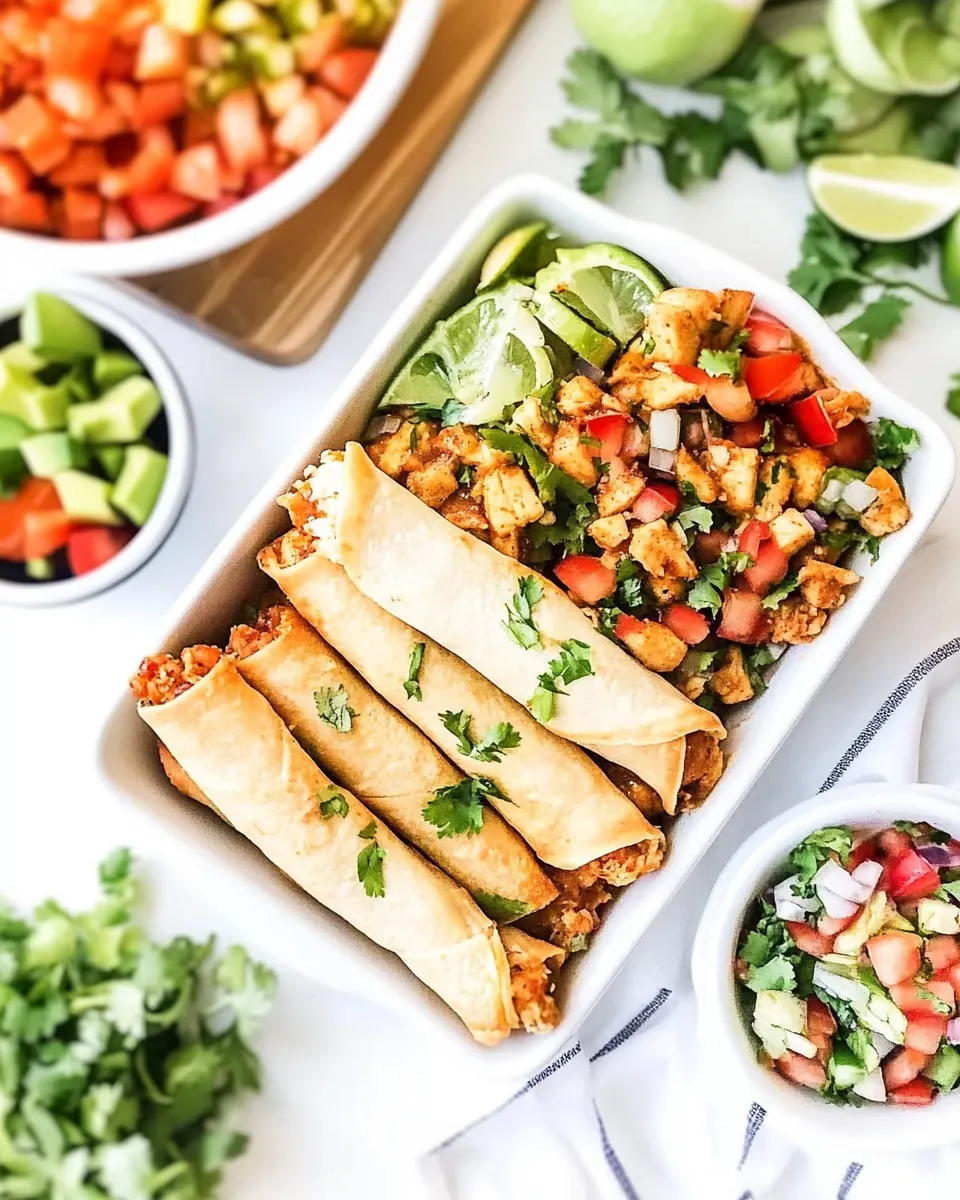 Baked Chicken Taquitos