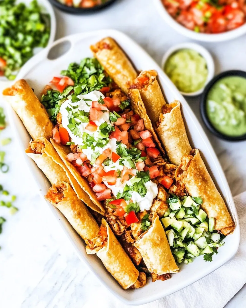 Baked Chicken Taquitos