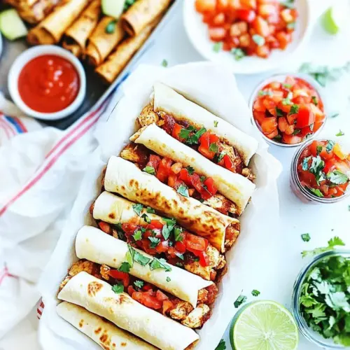 Baked Chicken Taquitos