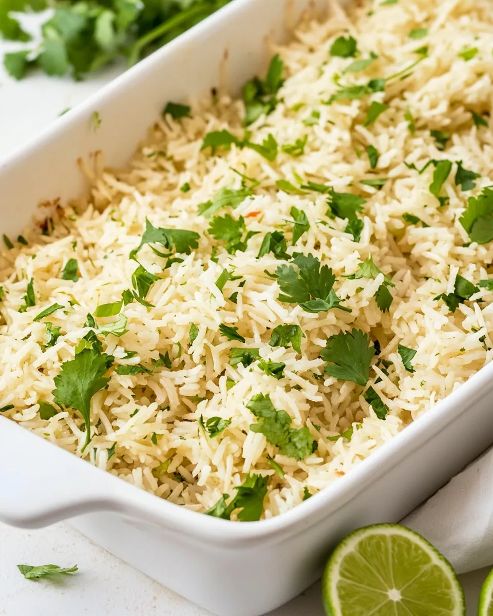 Baked Cilantro Lime Rice