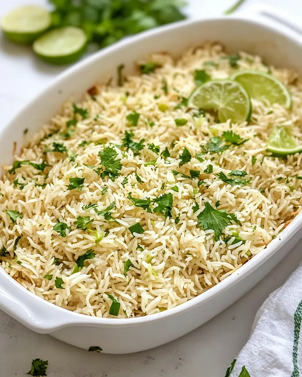 Baked Cilantro Lime Rice