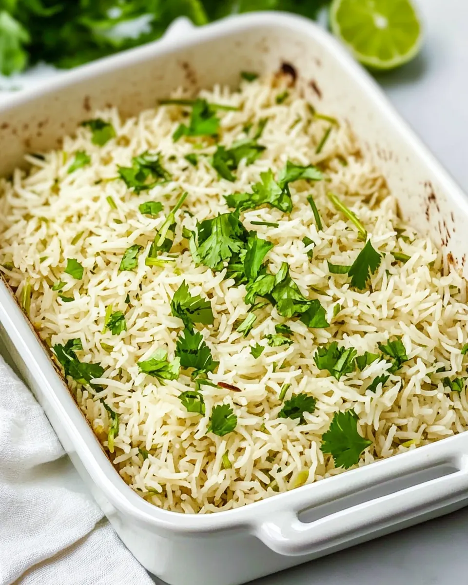 Baked Cilantro Lime Rice