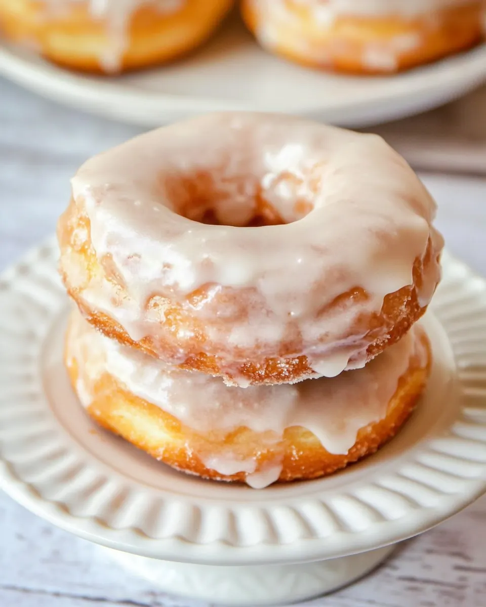 Baked Cinnamon Bun Donuts with Vanilla Cream Cheese Glaze