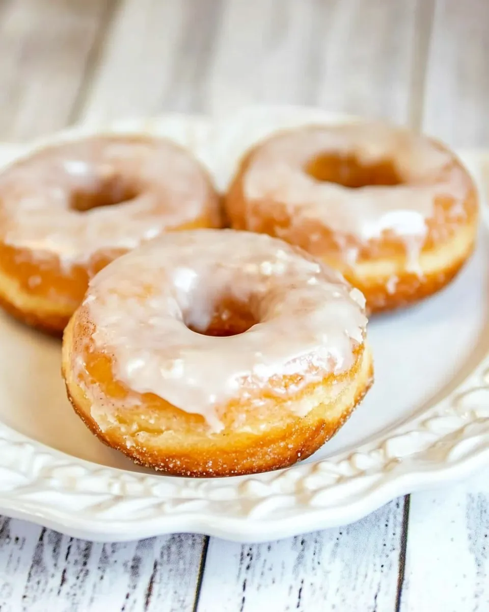 Baked Cinnamon Bun Donuts with Vanilla Cream Cheese Glaze