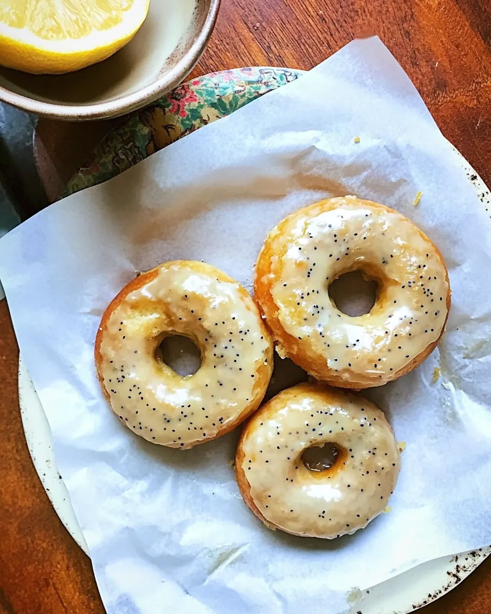 Baked Donuts with Lemon and Poppy Seeds Whole Wheat