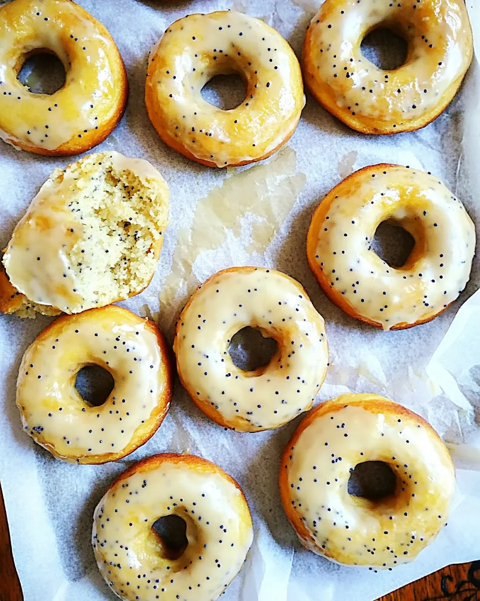 Baked Donuts with Lemon and Poppy Seeds Whole Wheat