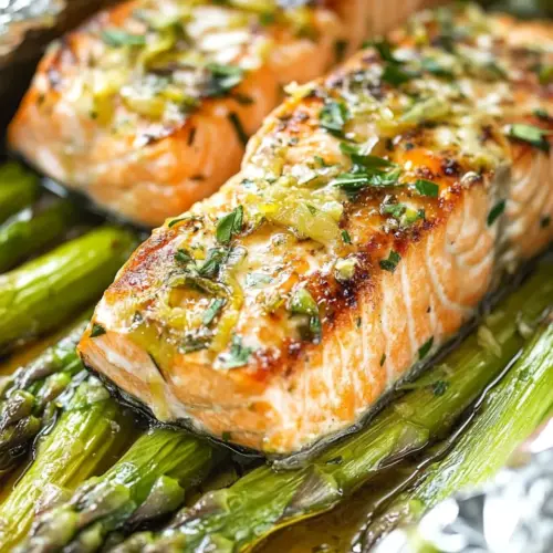 Baked Lemon Salmon and Asparagus Foil Pack