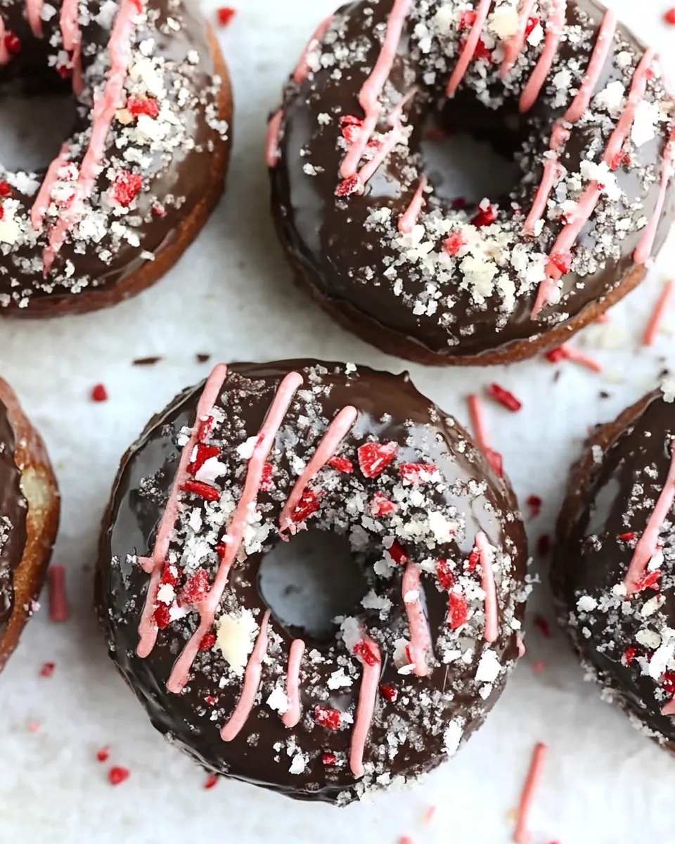 Baked Mint Chocolate Donuts
