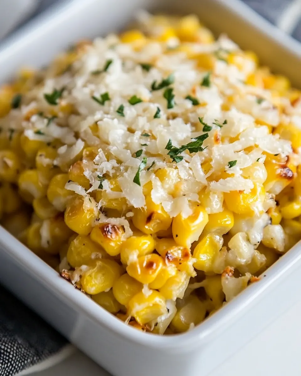 Baked Parmesan Cheese Corn