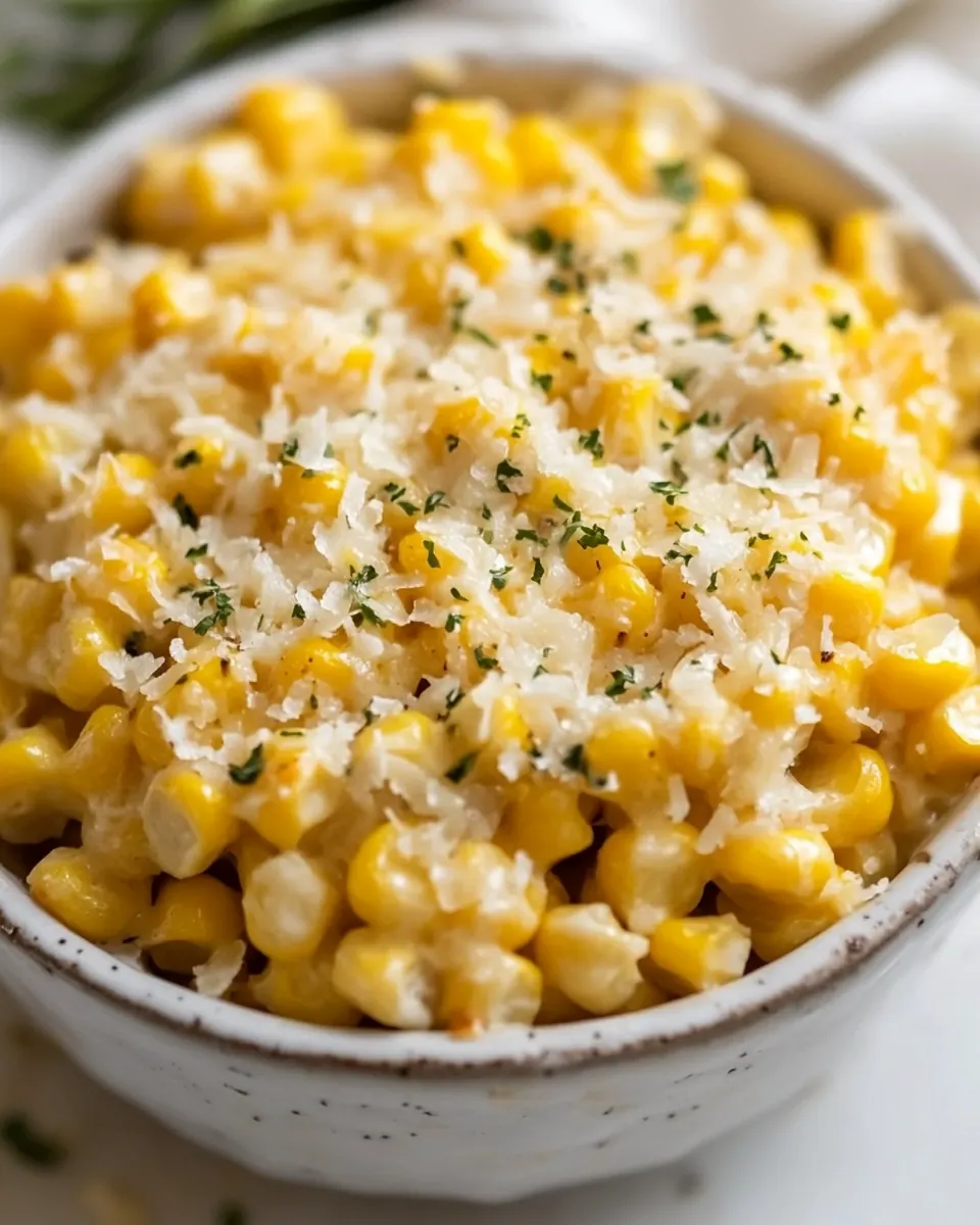 Baked Parmesan Cheese Corn