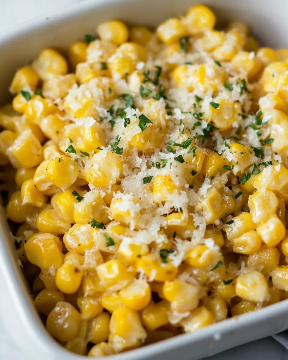 Baked Parmesan Cheese Corn