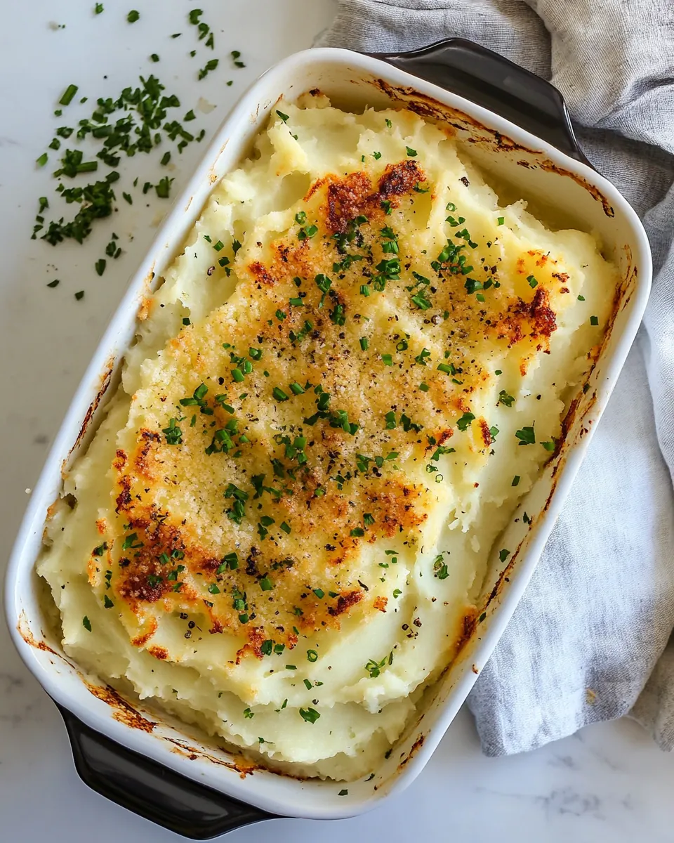 Baked Parmesan Mashed Potatoes