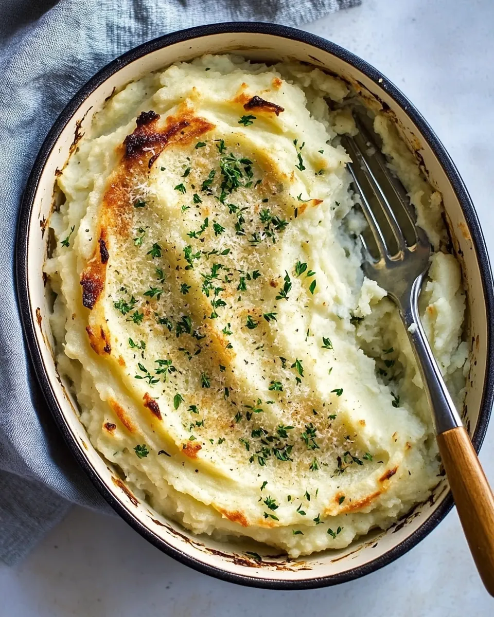 Baked Parmesan Mashed Potatoes