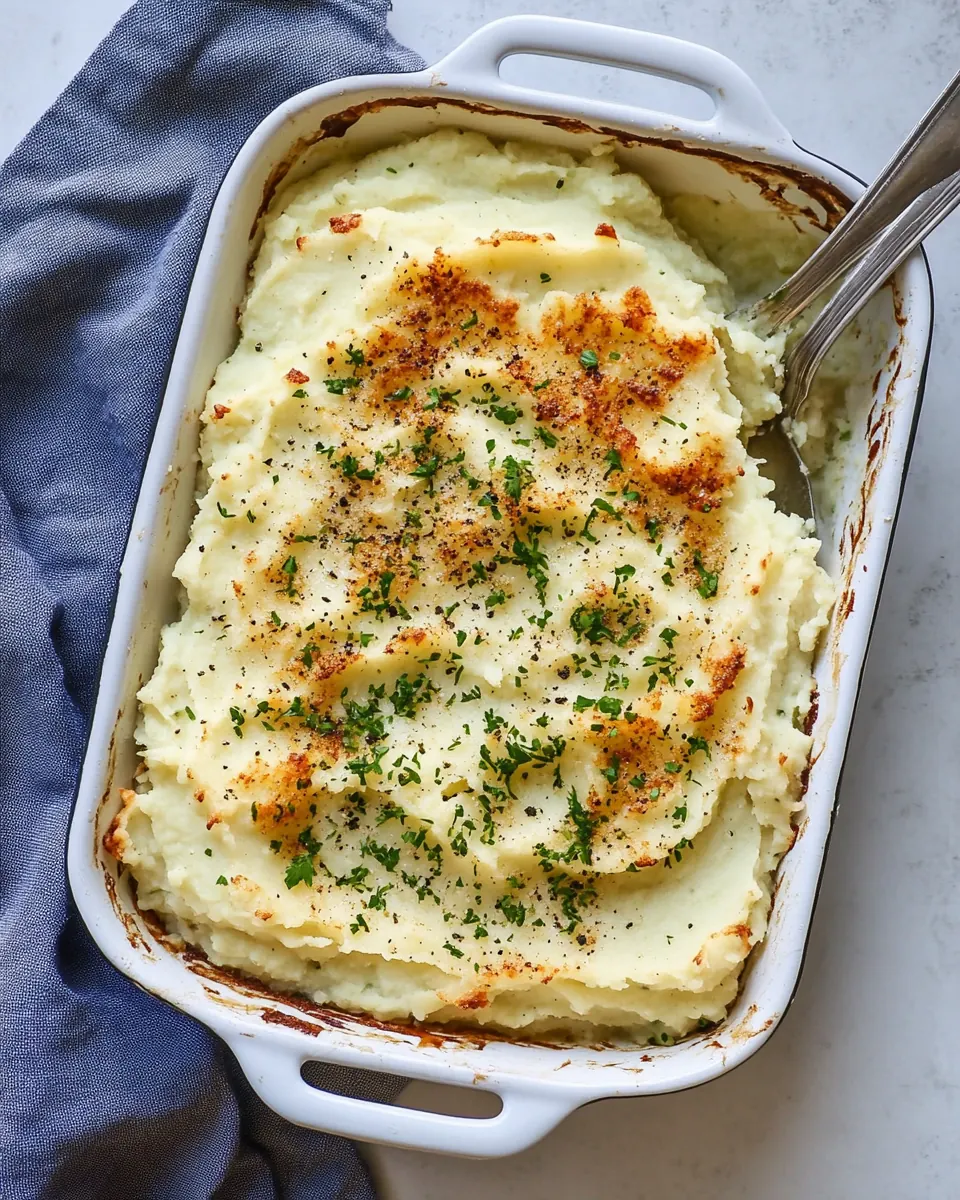 Baked Parmesan Mashed Potatoes