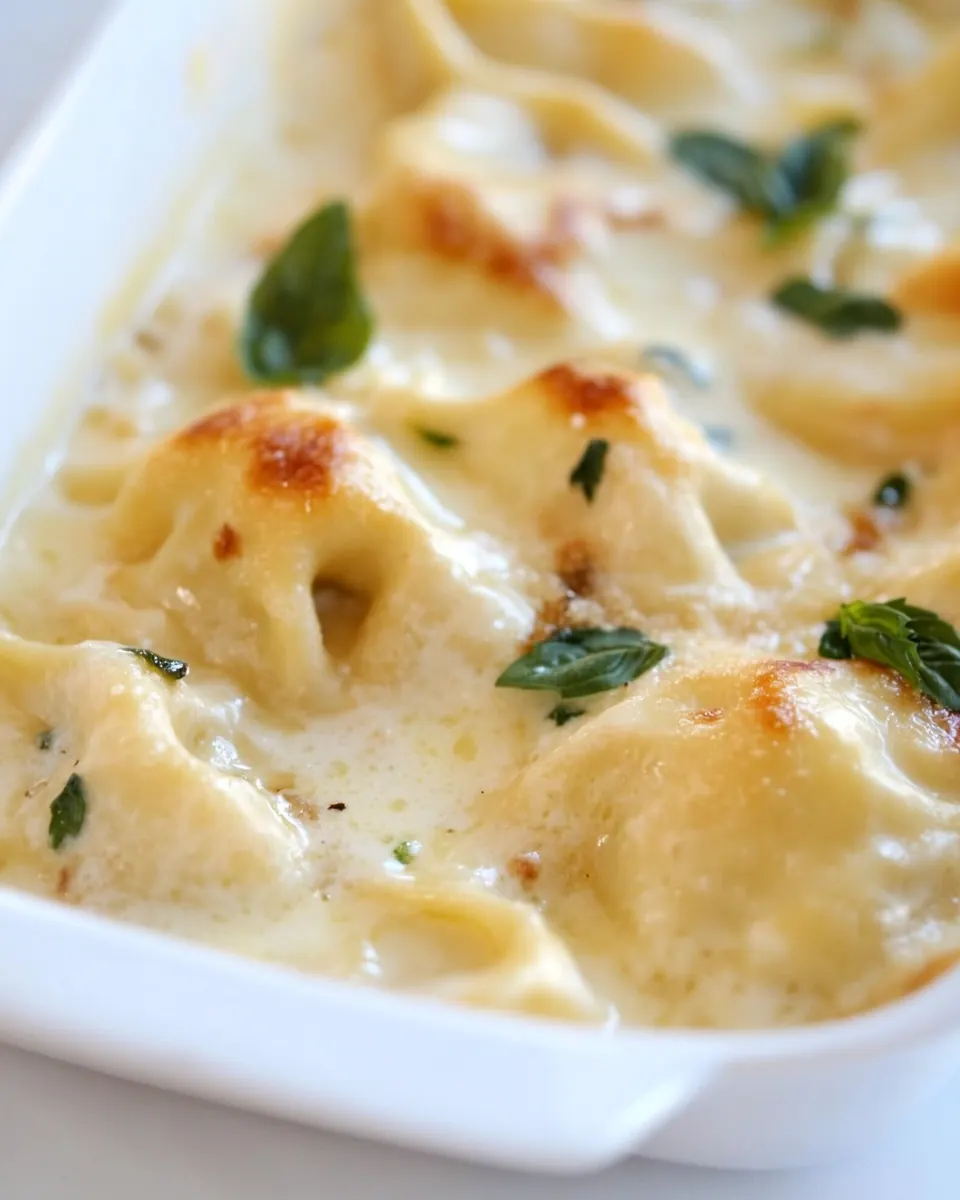 Baked Ravioli Recipe with Brown Butter Alfredo