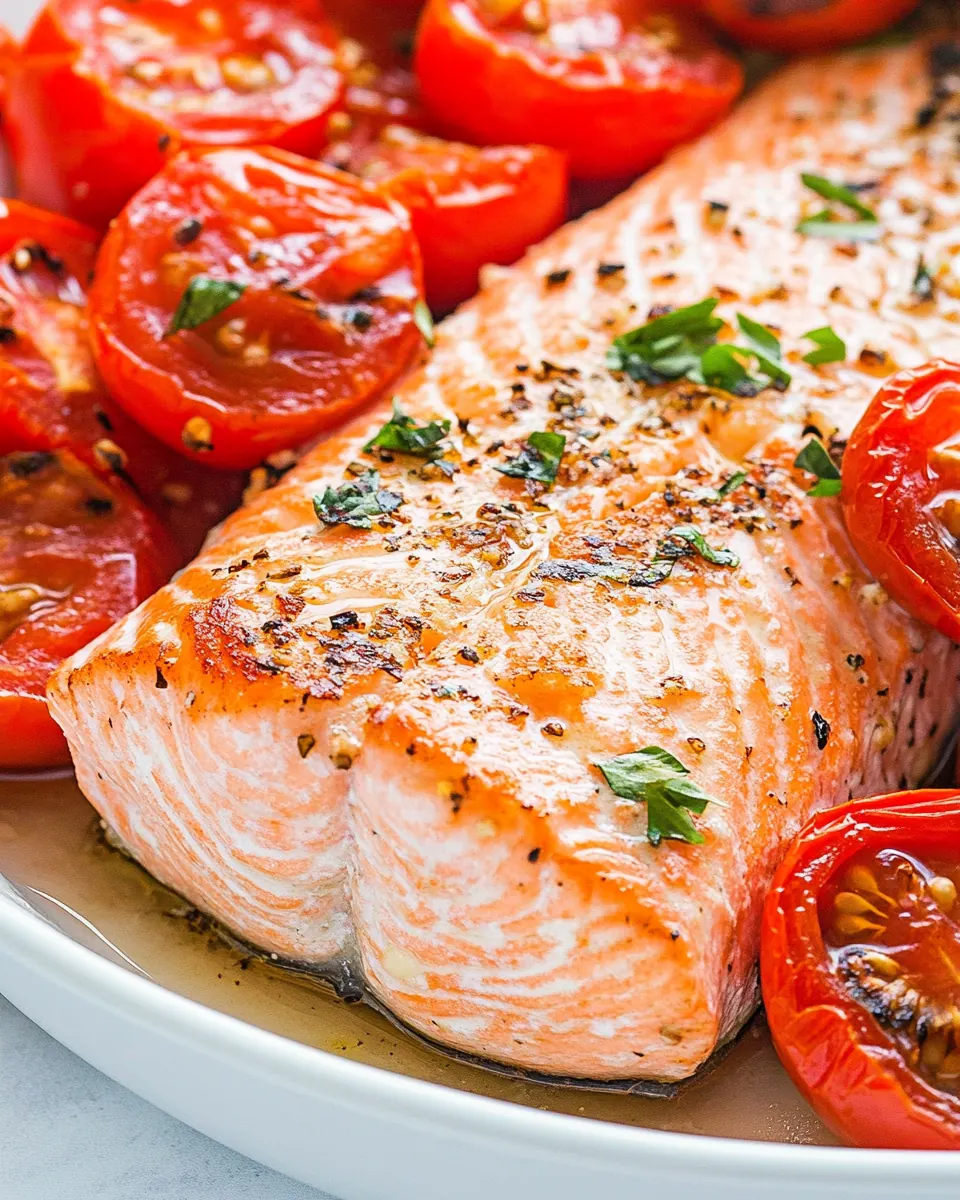 Baked Salmon with Roasted Tomatoes
