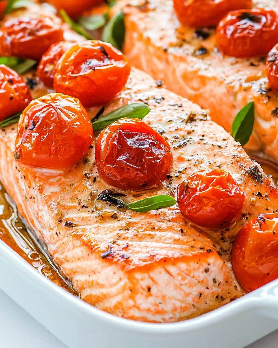 Baked Salmon with Roasted Tomatoes