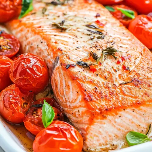 Baked Salmon with Roasted Tomatoes
