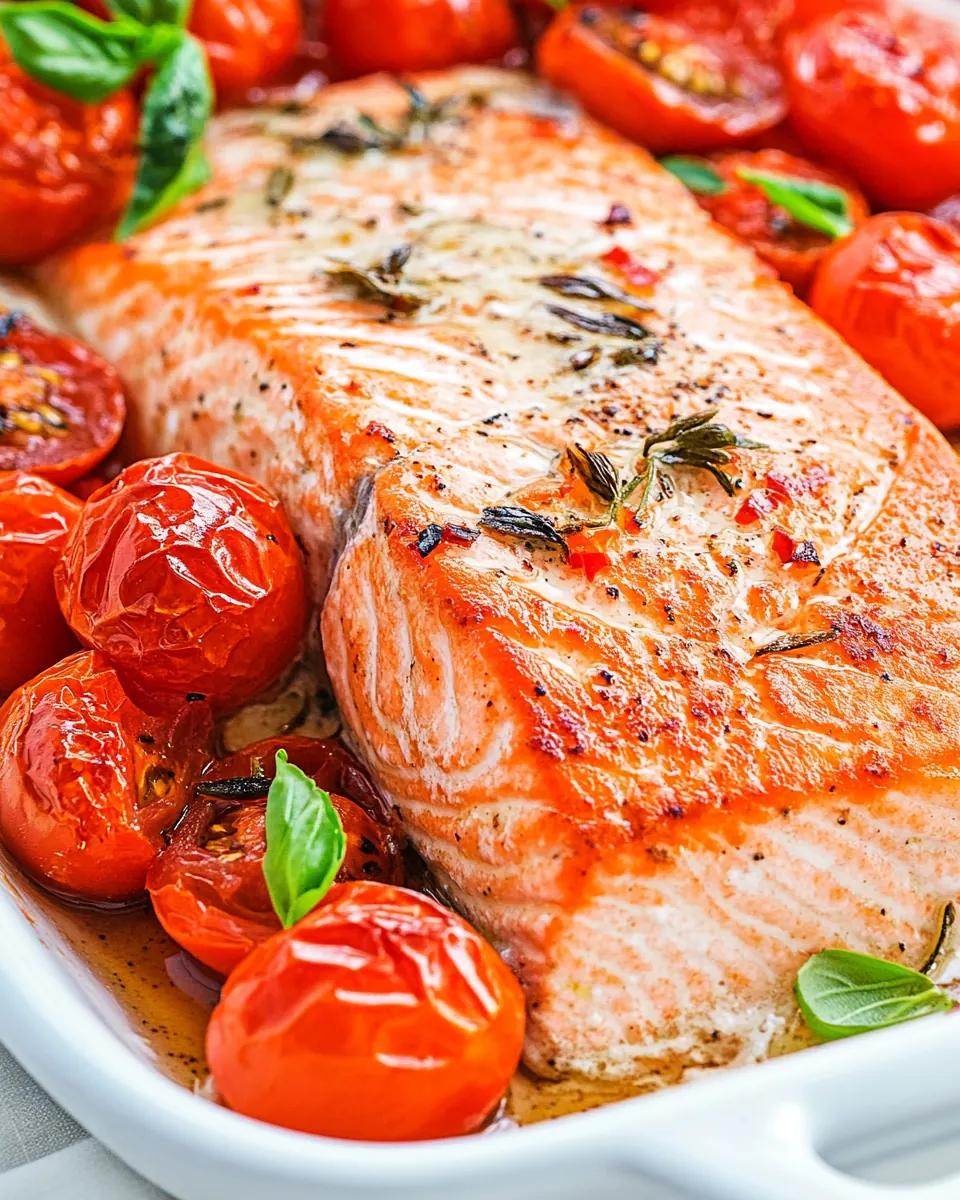 Baked Salmon with Roasted Tomatoes