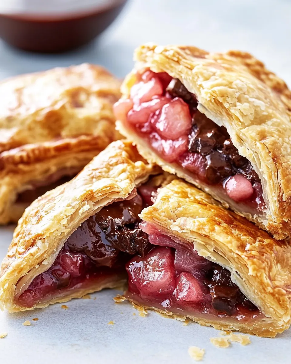 Baked Strawberry Chocolate Hazelnut Spread Hand Pies
