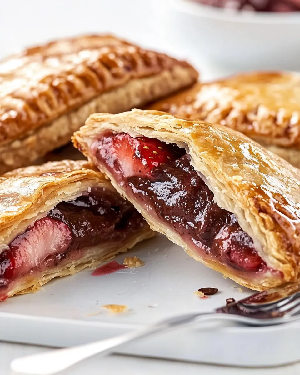 Baked Strawberry Chocolate Hazelnut Spread Hand Pies