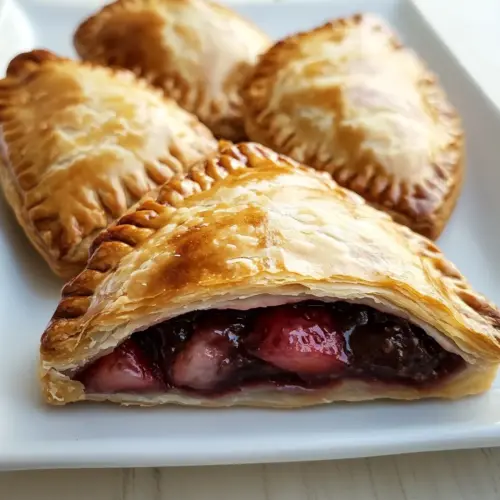 Baked Strawberry Chocolate Hazelnut Spread Hand Pies