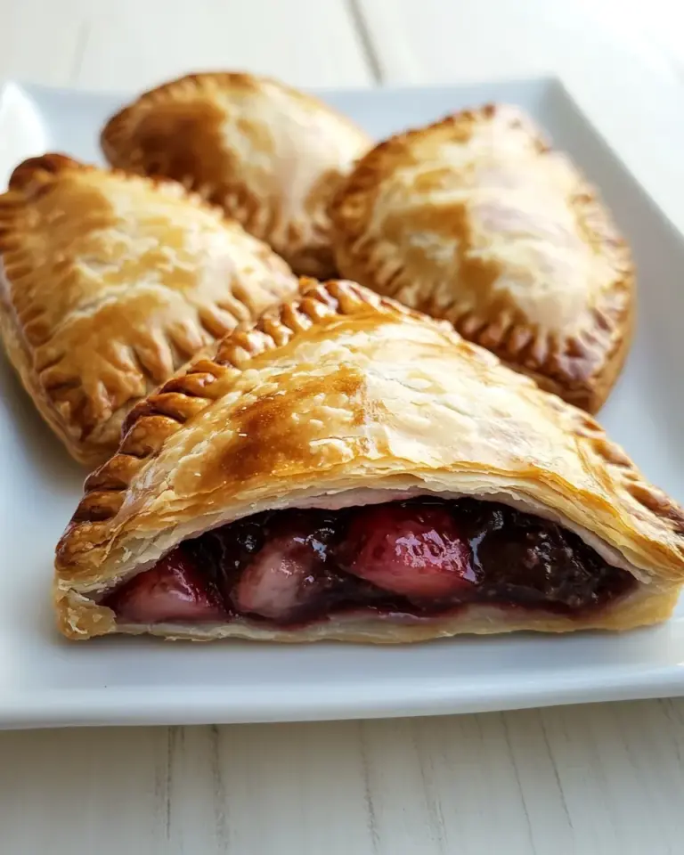 Baked Strawberry Chocolate Hazelnut Spread Hand Pies