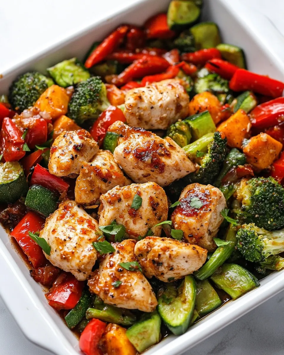 Baked Sweet Chili Chicken and Veggies