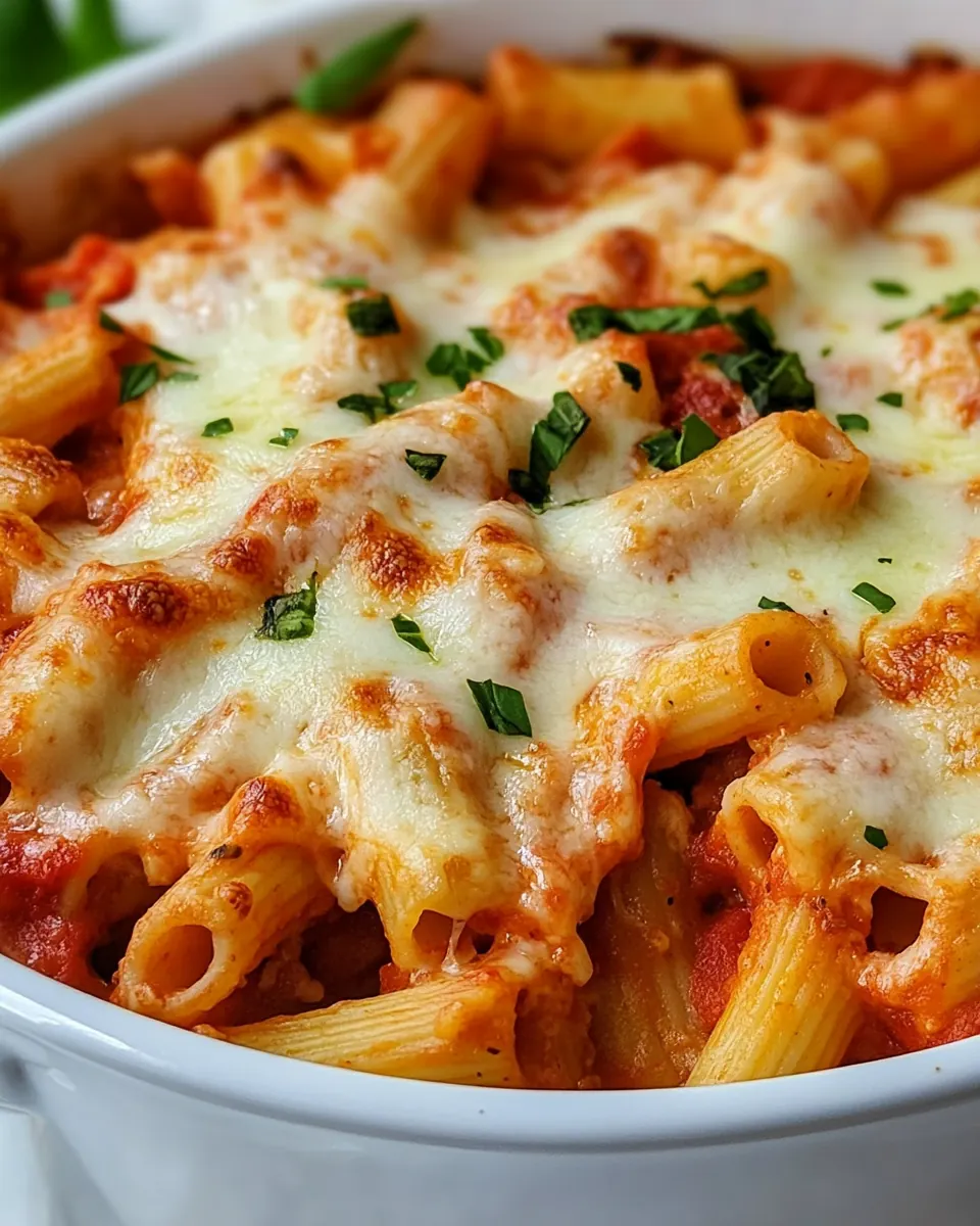 Baked Ziti without Ricotta